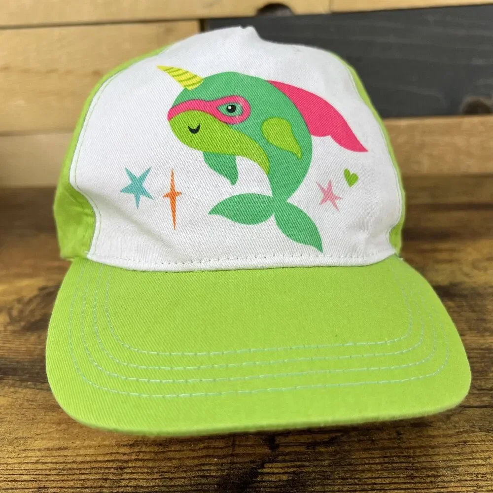 Narwhal Hero Cape Green Kids Hat